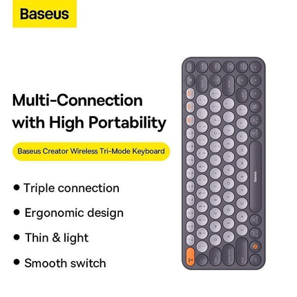Baseus IT Wireless Keyboard Tri-Mode K01A Gray