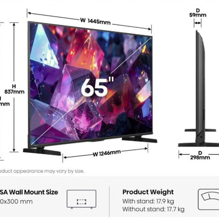 Hisense 65E7S 65” 4K Smart Hi-QLED TV