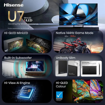 Hisense 65U7SE 65” 4K Smart Hi-QLED MINI LED 144hz TV