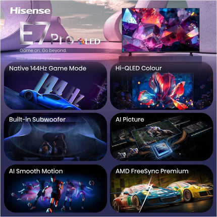 Hisense 100E7S PRO 100” 4K Smart QLED 144hz TV