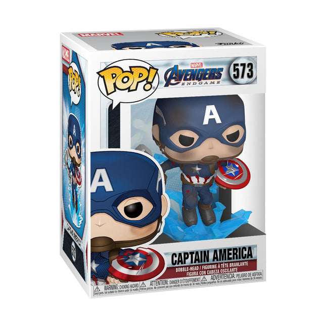Funko POP! Marvel Avengers: Endgame – Captain America with Broken Shield & Mjolnir #573 Συλλεκτική Φιγούρα Bobble-Head Βινυλίου 10 cm