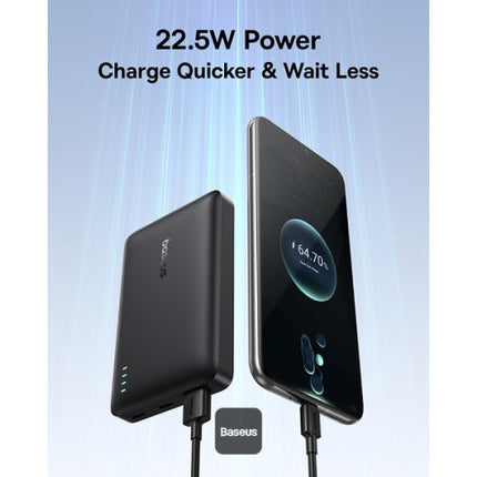 Baseus EnerFill FP21 Power Bank 10000mAh 22,5W με 2 USB-C & USB-A, Μαύρο