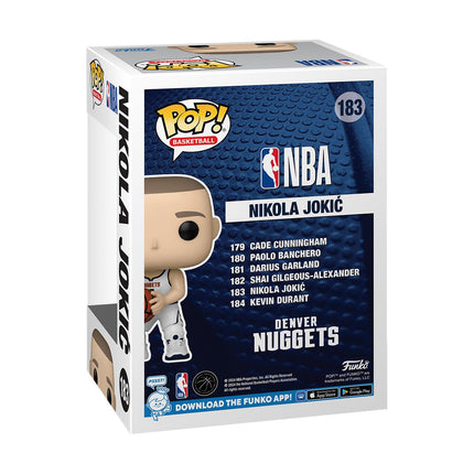 Funko POP! NBA Denver Nuggets – Nikola Jokić (White Home Uniform) #183 Συλλεκτική Φιγούρα Βινυλίου 9,4 cm