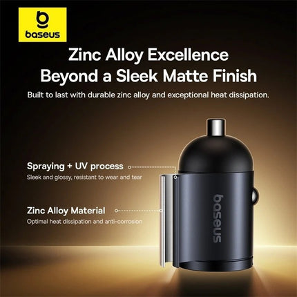 Baseus Car Charger 30W U+C Tiny Star Black