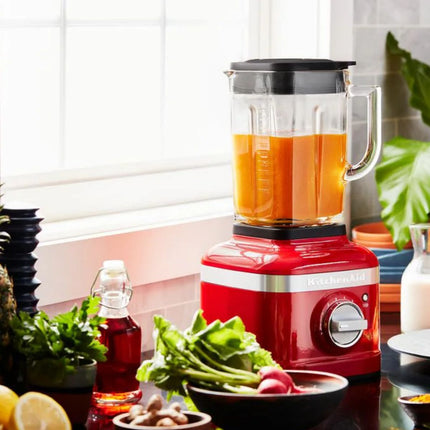 KitchenAid Artisan K400 Μπλέντερ 1.4L 550W με Σύστημα Ανάμειξης 3 Μερών και Γυάλινη Κανάτα 5KSB4026BCA Candy Apple