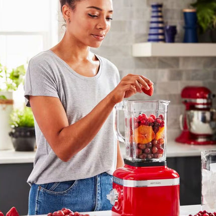 KitchenAid Artisan K400 Μπλέντερ 550W 1.4L με Σύστημα Ανάμειξης 3 Μερών και Γυάλινη Κανάτα 5KSB4026BER Empire Red