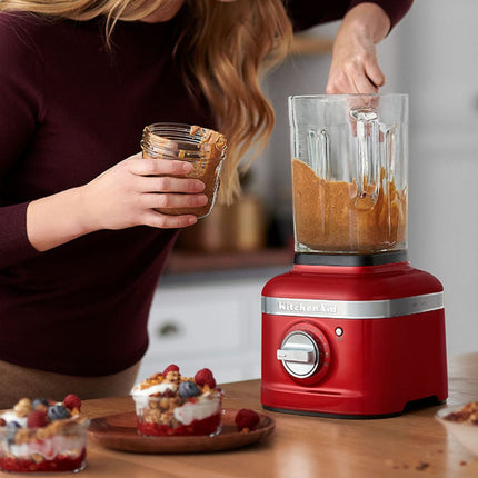 KitchenAid Artisan K400 Μπλέντερ 550W 1.4L με Σύστημα Ανάμειξης 3 Μερών και Γυάλινη Κανάτα 5KSB4026BER Empire Red