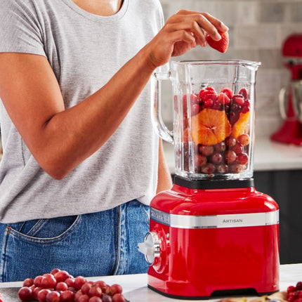 KitchenAid Artisan K400 Μπλέντερ 550W 1.4L με Σύστημα Ανάμειξης 3 Μερών και Γυάλινη Κανάτα 5KSB4026BER Empire Red