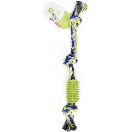 Παιχνίδι Σκύλου με Σχοινί και Οδοντωτή Συσκευή για τα Δόντια και Ούλα Nunbell Pet Μπλε