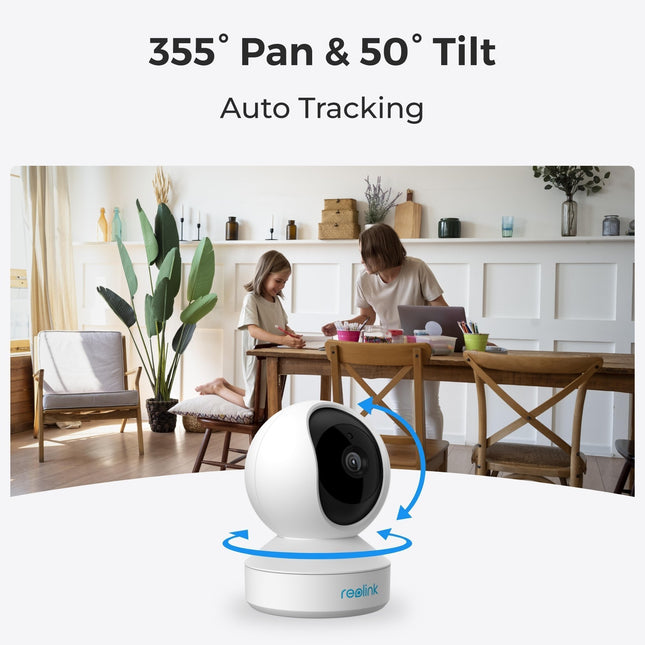 REOLINK E1 Pro Wi-Fi Κάμερα Εσωτερικού Χώρου 4MP με Αμφίδρομο Ήχο, Νυχτερινή Όραση, Ανίχνευση Κίνησης, Διπλή Ζώνη Wi-Fi & PTZ Λειτουργία