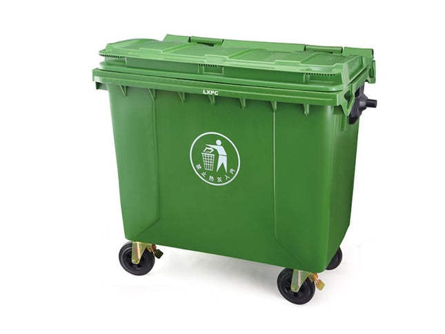 Μεγάλος Πλαστικός Κάδος Απορριμμάτων 1100L Πράσινος