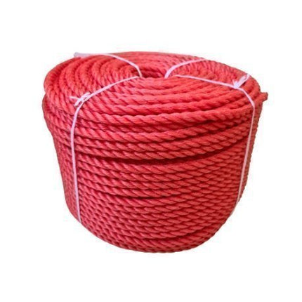 Σχοινί Τρίκλωνο Με Διπλή Στρέψη Κόκκινο 10MMx200M
