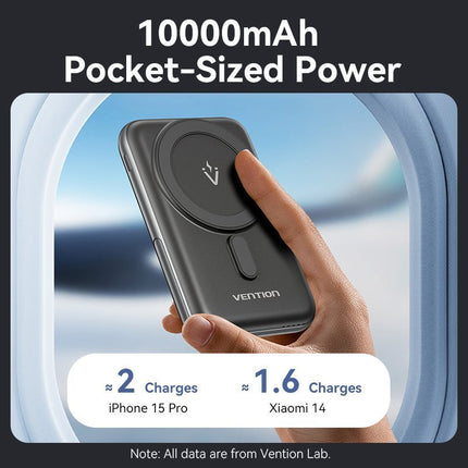 Vention Powerbank Wireless Magnetic 10000mAh 20W Black FHNB0