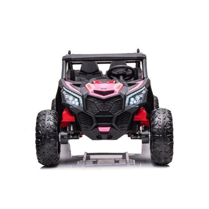 Ηλεκτροκίνητο Buggy XXL 12V 7Ah με Ρεαλιστικού Ήχους, LED Φώτα & Τηλεχειριστήριο Ροζ/Κόκκινο, 3+ Ετών