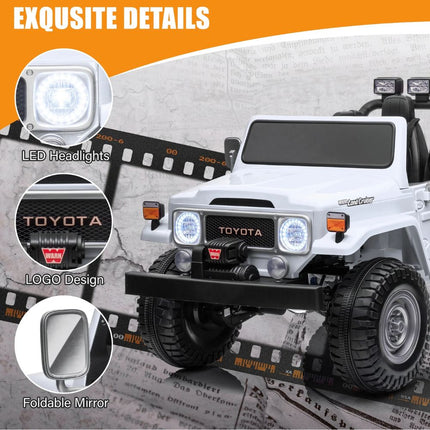 Toyota Land Cruiser FJ-40 (1975) Διθέσιο Ηλεκτροκίνητο Αυτοκινητάκι SUV 12V 7Ah με Τηλεχειριστήριο, 3+ Ετών