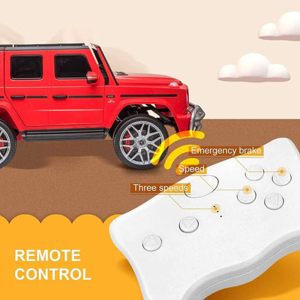 AMG Mercedes-Benz G63 Ηλεκτροκίνητο Διθέσιο Αυτοκινητάκι 12V με Τηλεχειριστήριο Φώτα & Ήχους Κόκκινο 3+ Ετών