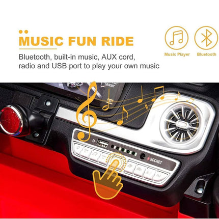 AMG Mercedes-Benz G63 Ηλεκτροκίνητο Διθέσιο Αυτοκινητάκι 12V με Τηλεχειριστήριο Φώτα & Ήχους Κόκκινο 3+ Ετών