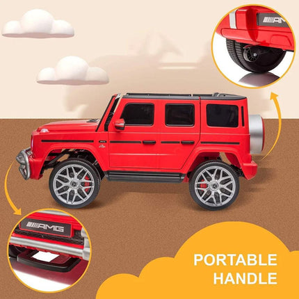 AMG Mercedes-Benz G63 Ηλεκτροκίνητο Διθέσιο Αυτοκινητάκι 12V με Τηλεχειριστήριο Φώτα & Ήχους Κόκκινο 3+ Ετών