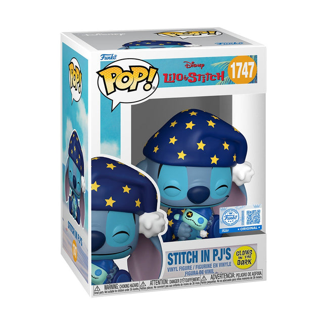 Funko POP! Disney Lilo & Stitch – Stitch in PJ’s (Glow in the Dark) Special Edition #1747 Συλλεκτική Φιγούρα Βινυλίου 8,9 cm