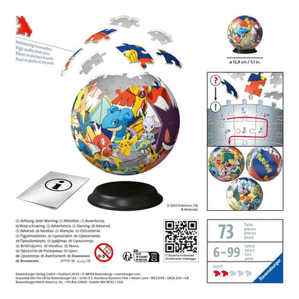 Ravensburger Pokémon 11785, 3D Παζλ 72 Κομματιών για Κατασκευή και Παρουσίαση, 6+ Ετών