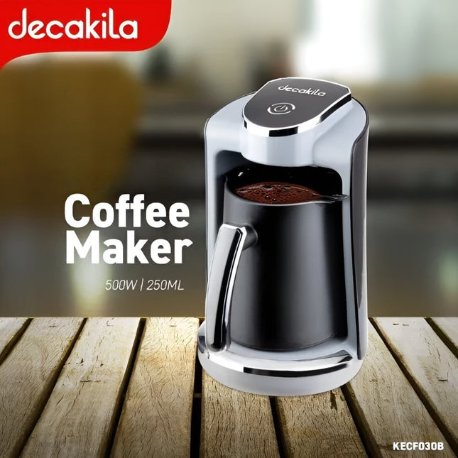 Decakila Καφετιέρα Κυπριακού Καφέ 500W 250ml με Ηχητική Ειδοποίηση & Σύστημα Anti-Overflow KECF030B