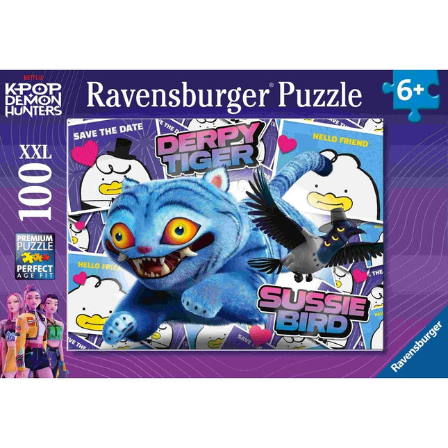 Ravensburger Παζλ K-Pop Demon Hunters Derpy Tiger & Sussie Bird 100 XXL Κομματιών 12003529, 6+ Ετών