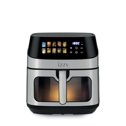 Izzy Air Fryer 8.2L 2200W με Διπλή Αντίσταση, Ψηφιακή Οθόνη Αφής & 10 Προγράμματα IZ-8270 Ασημί