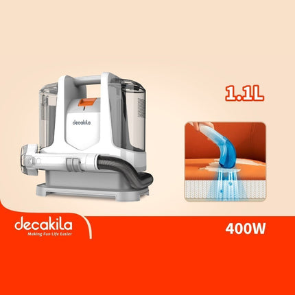Decakila Φορητός Καθαριστής Λεκέδων Spot Cleaner 400W 1.1L για Χαλιά, Υφάσματα, Καναπέδες & Αυτοκίνητο CEVC006W