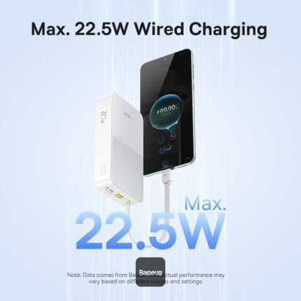 Baseus Powerbank 22.5W 20000mAh + Display EnerFill FC51 Bipow2 Pro  White