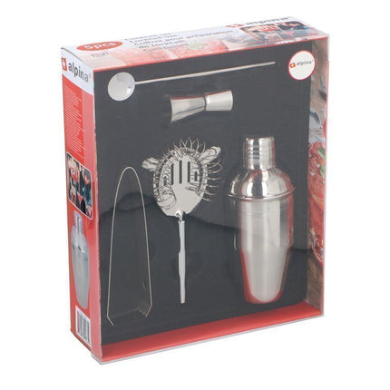 Alpina Switzerland Σετ Κοκτέιλ για Παρασκευή και Σερβίρισμα 5 τεμαχίων από Ανοξείδωτο ατσάλι, Cocktail set 10185