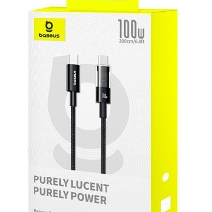 Baseus Cable USB-C to USB-C Gem Series 100W 2.0m Black