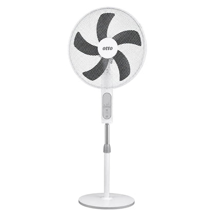 OTTO Ανεμιστήρας Ορθοστάτης 18” 70W με Τηλεχειριστήριο FS18RC Λευκό