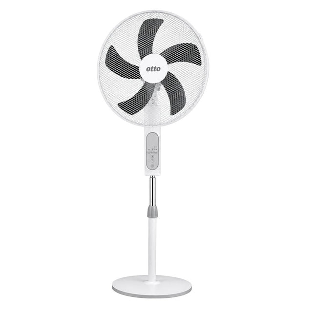 OTTO Ανεμιστήρας Ορθοστάτης 18” 70W με Τηλεχειριστήριο FS18RC Λευκό