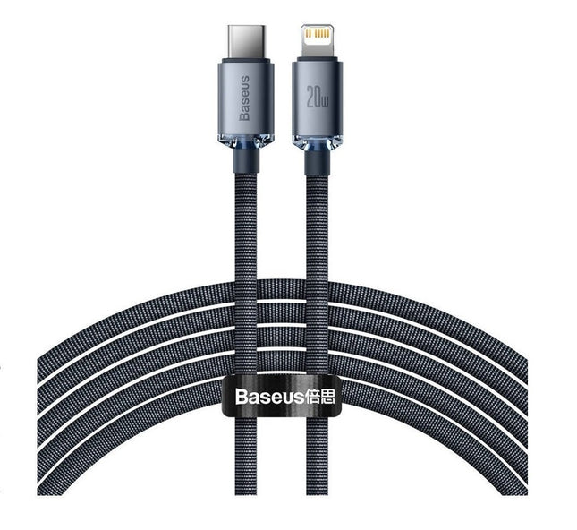 Baseus Cable Lightning to USB-C Crystal Series 2.0m White