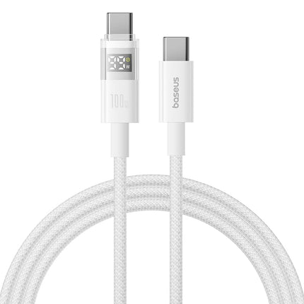 Baseus Cable USB-C to USB-C Display 2 Series Braided 100W 1.0m White