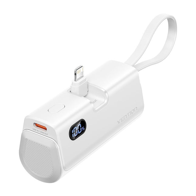 Vention Powerbank 4800mAh 22.5W Foldable Lightning White FHRW0