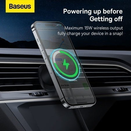 Baseus Car Charger Wireless AirVent Magnetic CW01 15W  Black