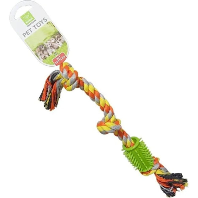 Παιχνίδι Σκύλου με Σχοινί και Οδοντωτή Συσκευή για τα Δόντια και Ούλα Nunbell Pet Μπλε