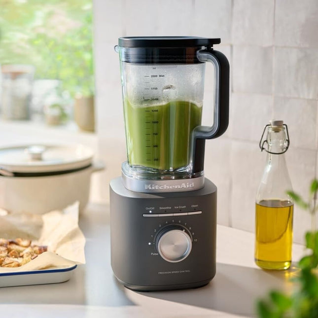 KitchenAid Pure Power Μπλέντερ 2L 1200W με 10 Ταχύτητες, Λειτουργία Pulse και Επιλογέα Ακριβείας 5KSB2073BDG Charcoal Grey