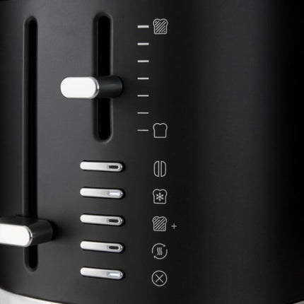 KitchenAid Φρυγανιέρα 1100W 2 Θέσεων με Πολύ Φαρδιές Υποδοχές και 7 Ρυθμίσεις Ροδίσματος 5KMT2109BBK Cast Iron Black