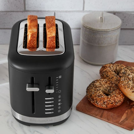 KitchenAid Φρυγανιέρα 1100W 2 Θέσεων με Πολύ Φαρδιές Υποδοχές και 7 Ρυθμίσεις Ροδίσματος 5KMT2109BBM Matte Black