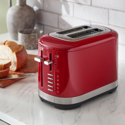 KitchenAid Φρυγανιέρα 1100W 2 Θέσεων με Πολύ Φαρδιές Υποδοχές και 7 Ρυθμίσεις Ροδίσματος 5KMT2109BER Empire Red