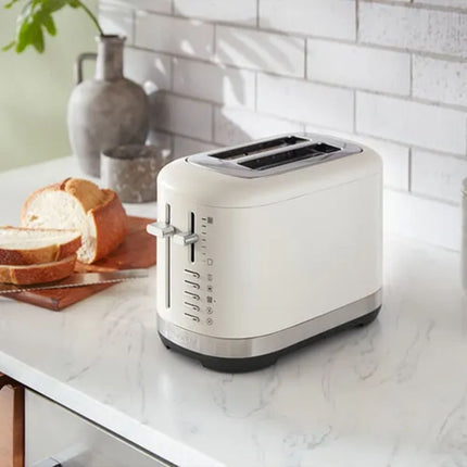 KitchenAid Breakfast Suite Φρυγανιέρα 2 Θέσεων με Ρύθμιση για Bagel και Απόψυξη 5KMT2109BPL Porcelain White