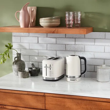 KitchenAid Breakfast Suite Φρυγανιέρα 2 Θέσεων με Ρύθμιση για Bagel και Απόψυξη 5KMT2109BPL Porcelain White
