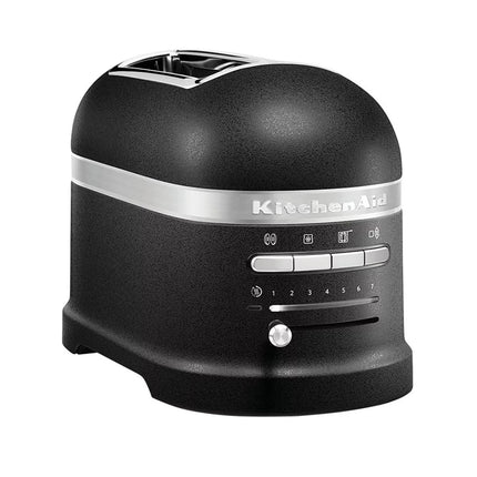 KitchenAid Artisan Φρυγανιέρα 1250W 2 Θέσεων με Αυτόματη Ανύψωση και Σχάρα για Σάντουιτς 5KMT2204BBK Cast Iron Black