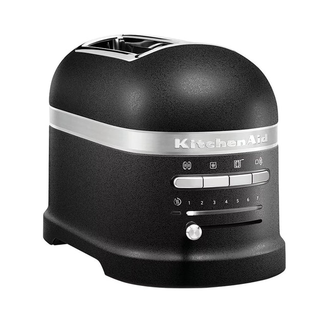KitchenAid Artisan Φρυγανιέρα 1250W 2 Θέσεων με Αυτόματη Ανύψωση και Σχάρα για Σάντουιτς 5KMT2204BBK Cast Iron Black
