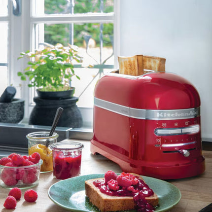 KitchenAid Artisan Φρυγανιέρα 1250W 2 Θέσεων με Αυτόματη Ανύψωση και Σχάρα για Σάντουιτς 5KMT2204BCA Candy Apple