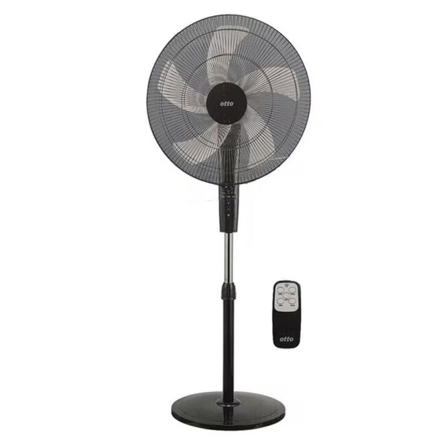 OTTO Ανεμιστήρας Ορθοστάτης 20” 75W με Τηλεχειριστήριο FS20RC Μαύρο