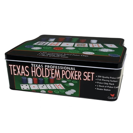 Ποκερ Σετ Chips Texas Holdem 80626 200 Τεμάχια Με Τράπουλα και Dealer Button