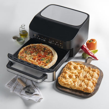 IZZY Ψηφιακή Φριτέζα Αέρος 2 σε 1 με Pizza Oven 7L 2200W, Διπλή Αντίσταση & 8 Προγράμματα IZ-8264, Μαύρη